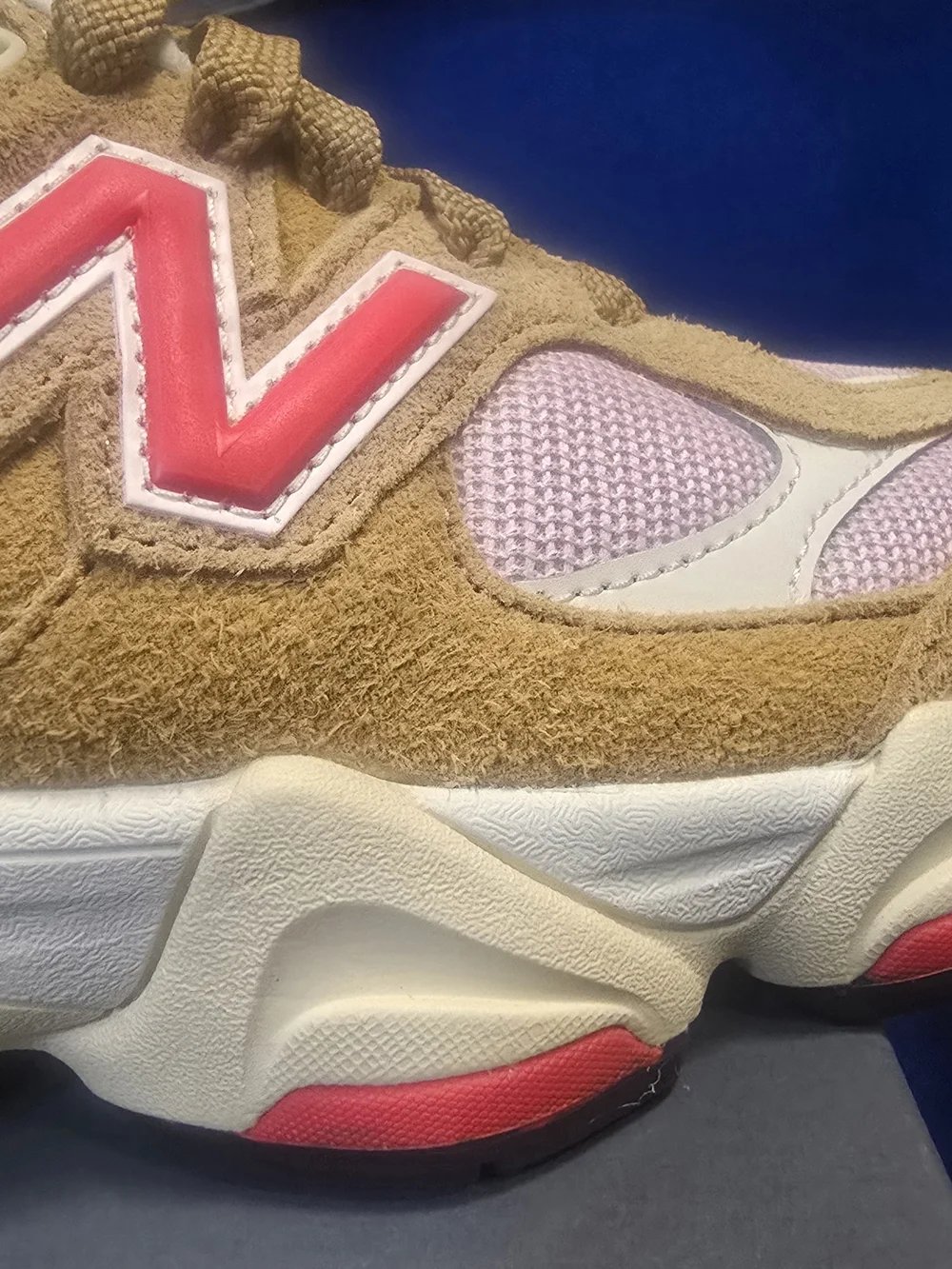 New Balance Kids' Tan & Pink Athletic Sneakers